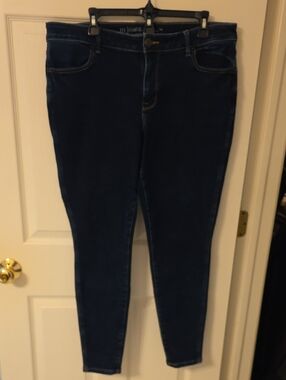 Maurices Dark Blue Mid Rise Jeggings